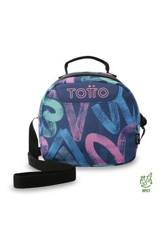 Lonchera Térmica Para Mujer Borrador Mediano Azul Totto