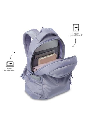 Morral Universitario Misisipi 2.0 Porta PC 14" Morado Mujer