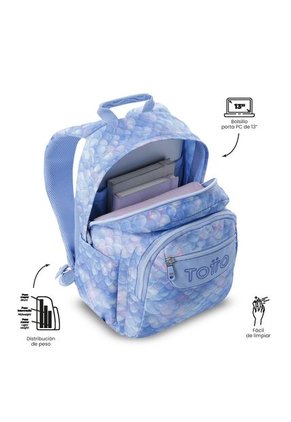 Morral Juvenil Porta PC 13" Gommas Azul