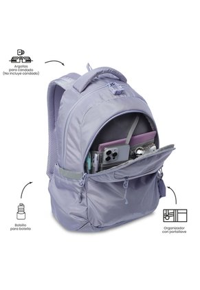 Morral Universitario Misisipi 2.0 Porta PC 14" Morado Mujer
