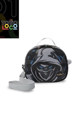 Lonchera Térmica Para Niño Hanzo Mediano Negra Totto