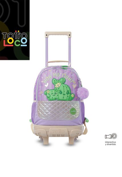 Maleta Para Niña Con Ruedas Kacty Mediano Morado