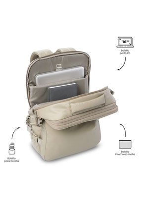 Morral Expandible Multifuncional Grow Porta PC 16" Terreo Mujer