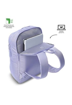 Morral Universitario Porta PC 14" Cloud Morado Mujer