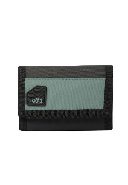 Billetera Contrast Chain Con RFID Blocker Negra/Verde