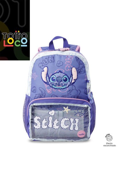 Morral Para Niña Stitch On The Beach Mediana Azul