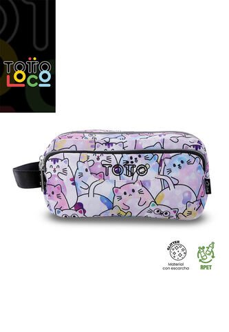 Cartuchera Multiuso Agapec Glitter Grande Rosada Mujer Totto