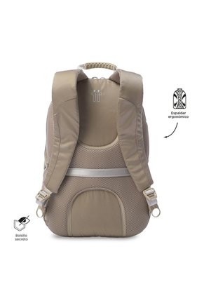 Morral Universitario Krimmler Twill 3.0 Porta PC 15.4" Beige Mujer