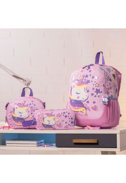 Combo Escolar Morral Zafiro Walt Mediano + Lonchera Y Cartuchera