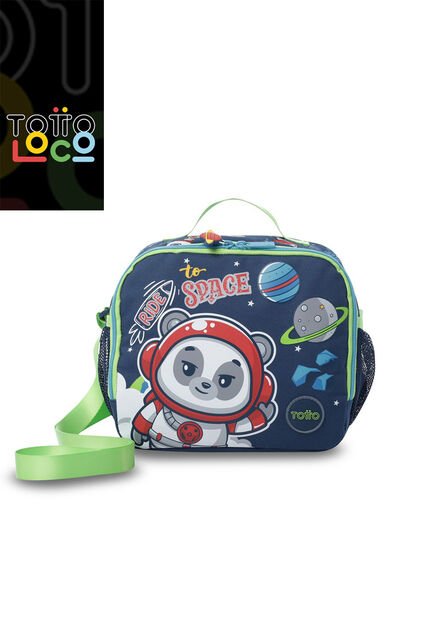 Lonchera Térmica Para Niño Panda Space Grande Azul