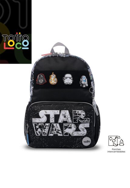 Morral Para Niño Star Wars Jedi Grande Negro