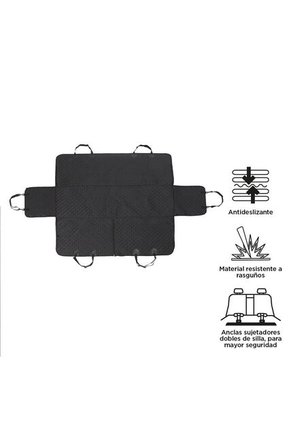 Protector De Carro Para Mascotas Silla Trasera Ride Negro