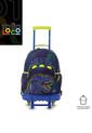 Maleta Para Niño Con Ruedas Dino Rock Grande Azul de Totto