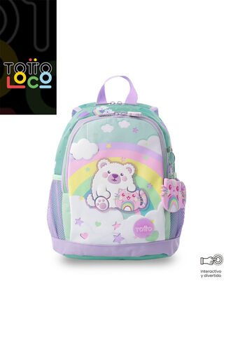 Morral + Libro Para Colorear Little Magic Arcoíris Niña Pequeño Totto
