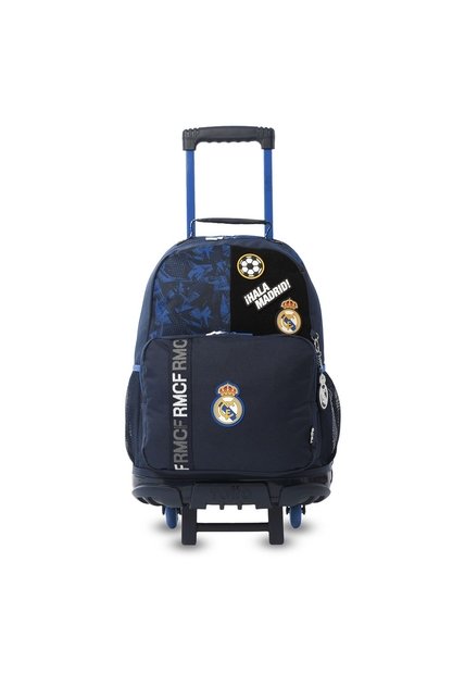 Morral Con Ruedas Escolar Real Madrid Grande Azul