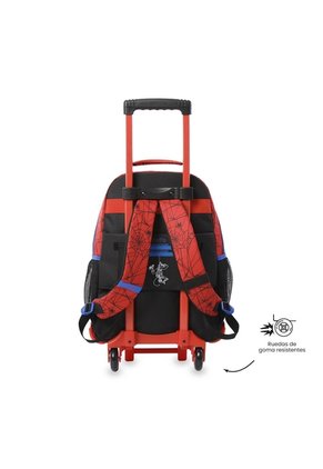 Maleta Para Niño Con Ruedas Spiderman Urban Grande Rojo