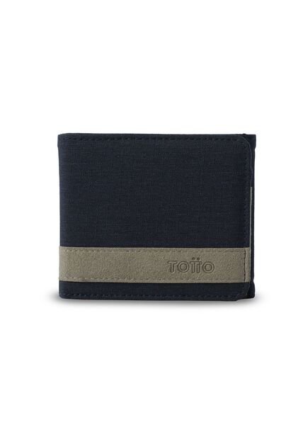 Billetera Hombre Lad Grande Con RFID Blocker Azul