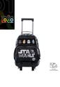 Maleta Para Niño Con Ruedas Star Wars Jedi Mediano Negro de Totto