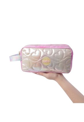 Cartuchera Escolar Grande Para Niña 2 Cuerpos Unicorn Kisses Amarilla