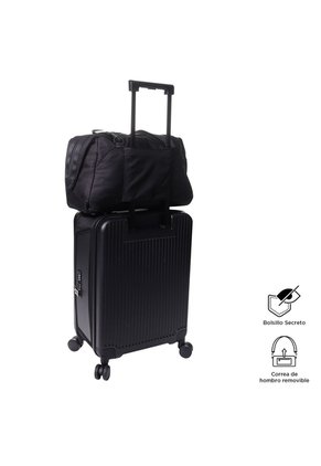 Tula De Viaje Weekender Mediana Color Negra