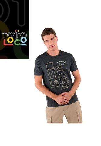 Camiseta Para Hombre Mozartpro Gris Totto