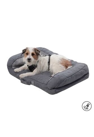 Cama Para Perros Acolchada Alina Gris Con Colchón Extraíble Totto