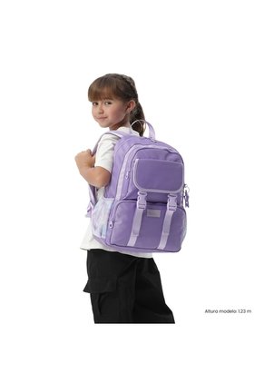 Morral Para Niña Cluw Mediano Porta PC 14" Morado