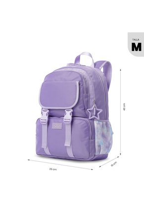 Morral Para Niña Cluw Mediano Porta PC 14" Morado