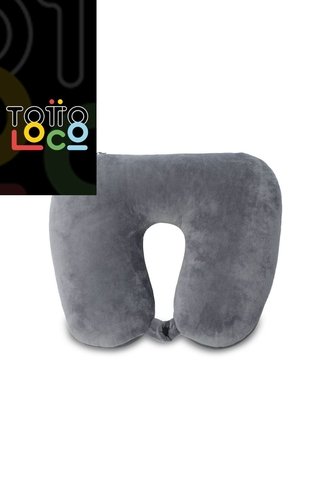 Almohada De Viaje Cojin 2 En 1 Cloud Color Gris Totto