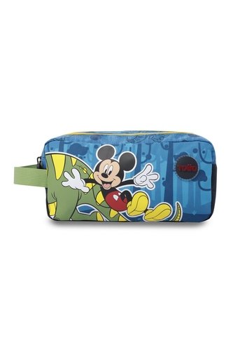 Cartuchera Escolar Grande Para Niño 2 Cuerpos Mickey Azul Totto