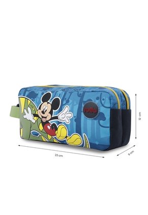 Cartuchera Escolar Grande Para Niño 2 Cuerpos Mickey Azul