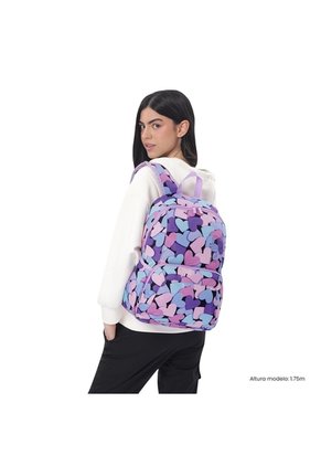 Morral Universitario Ometto 2.0 Print Mujer Con Corazones