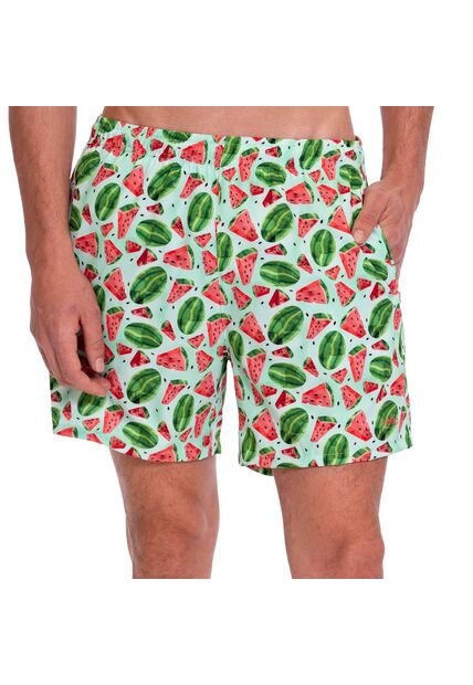 Pantaloneta Estampada Para Hombre Lown Verde