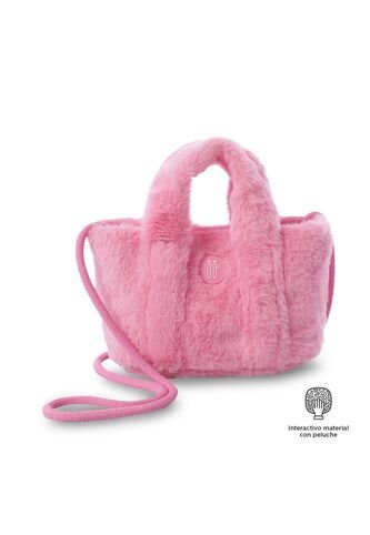 Bolso De Peluche Para Niña Fluffy Rosado Totto