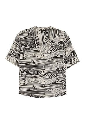 Camisa Manga Corta Brezo Para Mujer Blanca