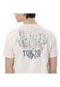 Camiseta Estampada Para Hombre Primen Manga Corta Blanca de Totto