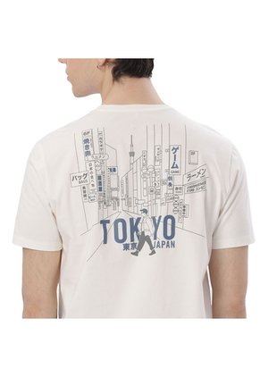 Camiseta Estampada Para Hombre Primen Manga Corta Blanca