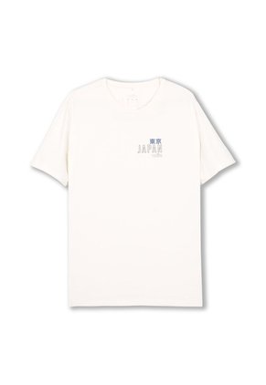 Camiseta Estampada Para Hombre Primen Manga Corta Blanca