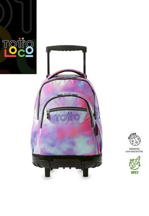 Maleta Para Niña Con Ruedas Porta PC 15.4" Renglón Glitter Rosado