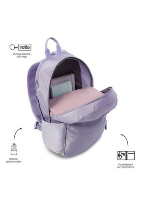 Morral Universitario Trak Porta PC 14" Morado Mujer