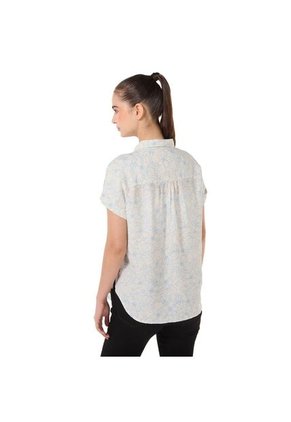 Camisa Manga Corta Lajas Para Mujer Blanca