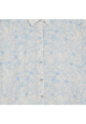 Camisa Manga Corta Lajas Para Mujer Blanca