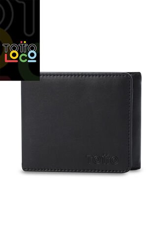Billetera Para Hombre Ermatto Con RFID Blocker Negra Totto