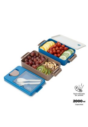 Portacomidas Keiko Azul/Café