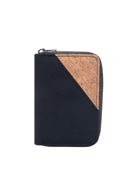 Billetera Cork Negra Pequeña