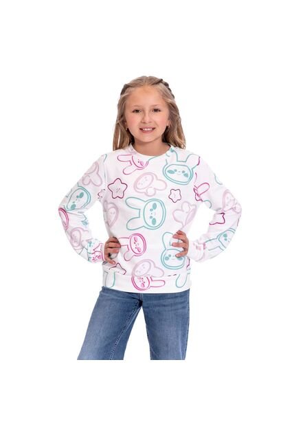 Buzo Cuello Redondo Para Niña Viterby Blanco