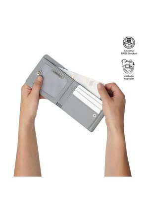Billetera Ermatto Con RFID Blocker Gris