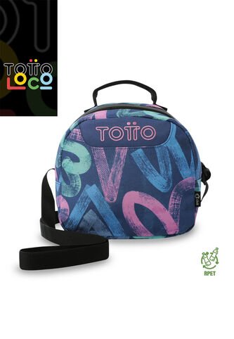 Lonchera Térmica Para Mujer Borrador Mediano Azul Totto