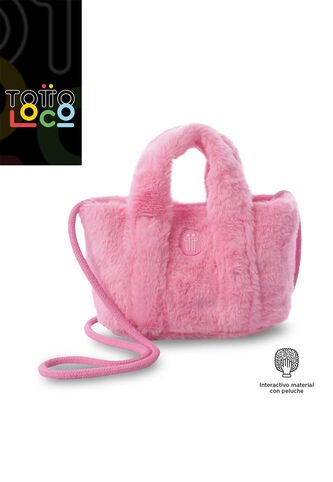 Bolso De Peluche Para Niña Fluffy Rosado Totto