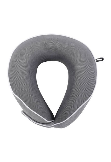 Almohada De Viaje Plane Con Memory Foam Gris